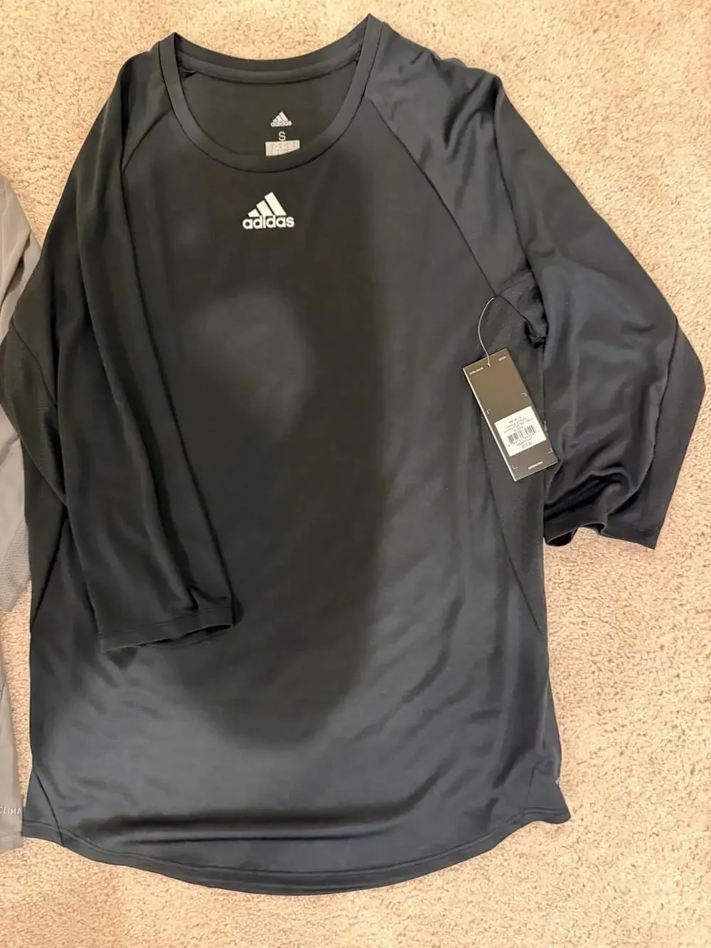 Adidas Men's S Triple Stripe 3/4 Practice Tee Tech